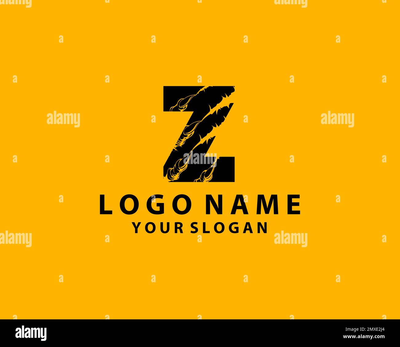 grunge initial letter Z icon, scratch effect. modern template logo design Stock Vector