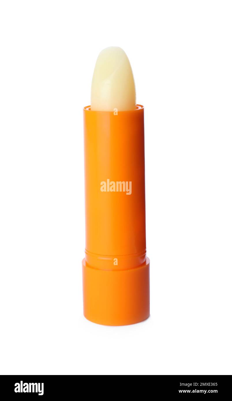 Sun protection lip balm isolated on white Stock Photo Alamy