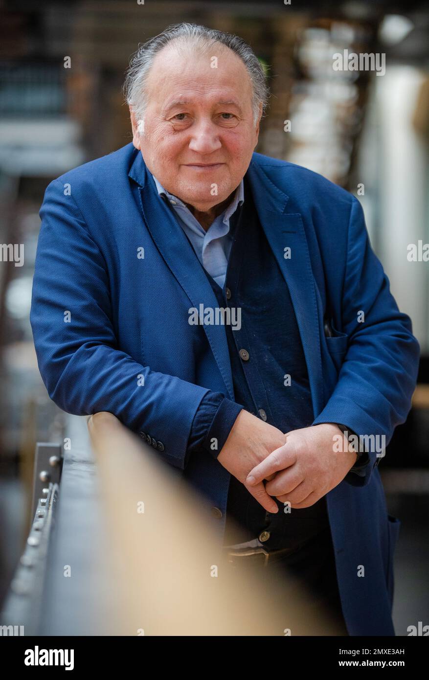 Karlsruhe, Germany. 03rd Feb, 2023. Peter Weibel, director of the Karlsruhe Center for Art and Media (ZKM). Credit: Christoph Schmidt/dpa/Alamy Live News Stock Photo