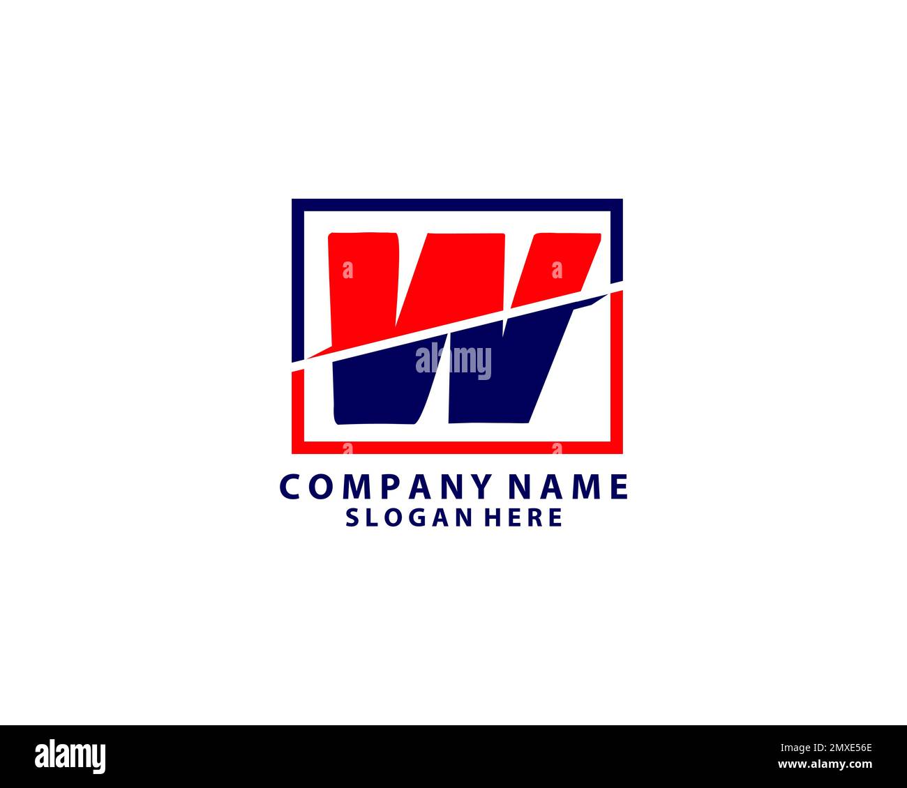 Letter W logo graphic elegant and unique sliced design template Vector ...