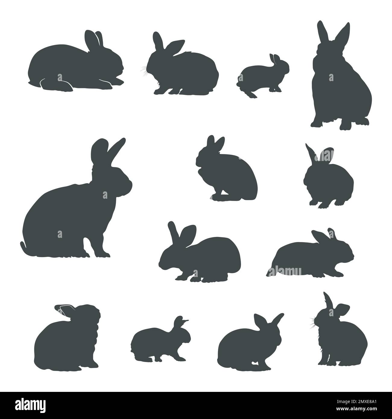 Rabbit silhouette Stock Vector Images Alamy