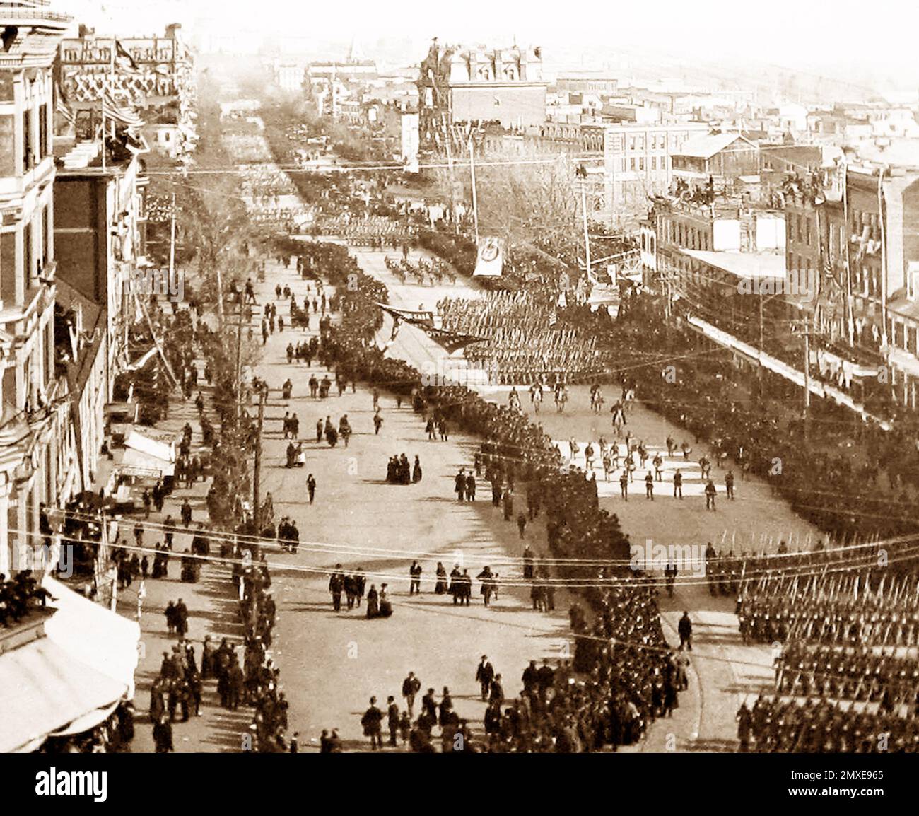 Inauguration of President Grover Cleveland, Washington DC, USA, in 1885 Stock Photo