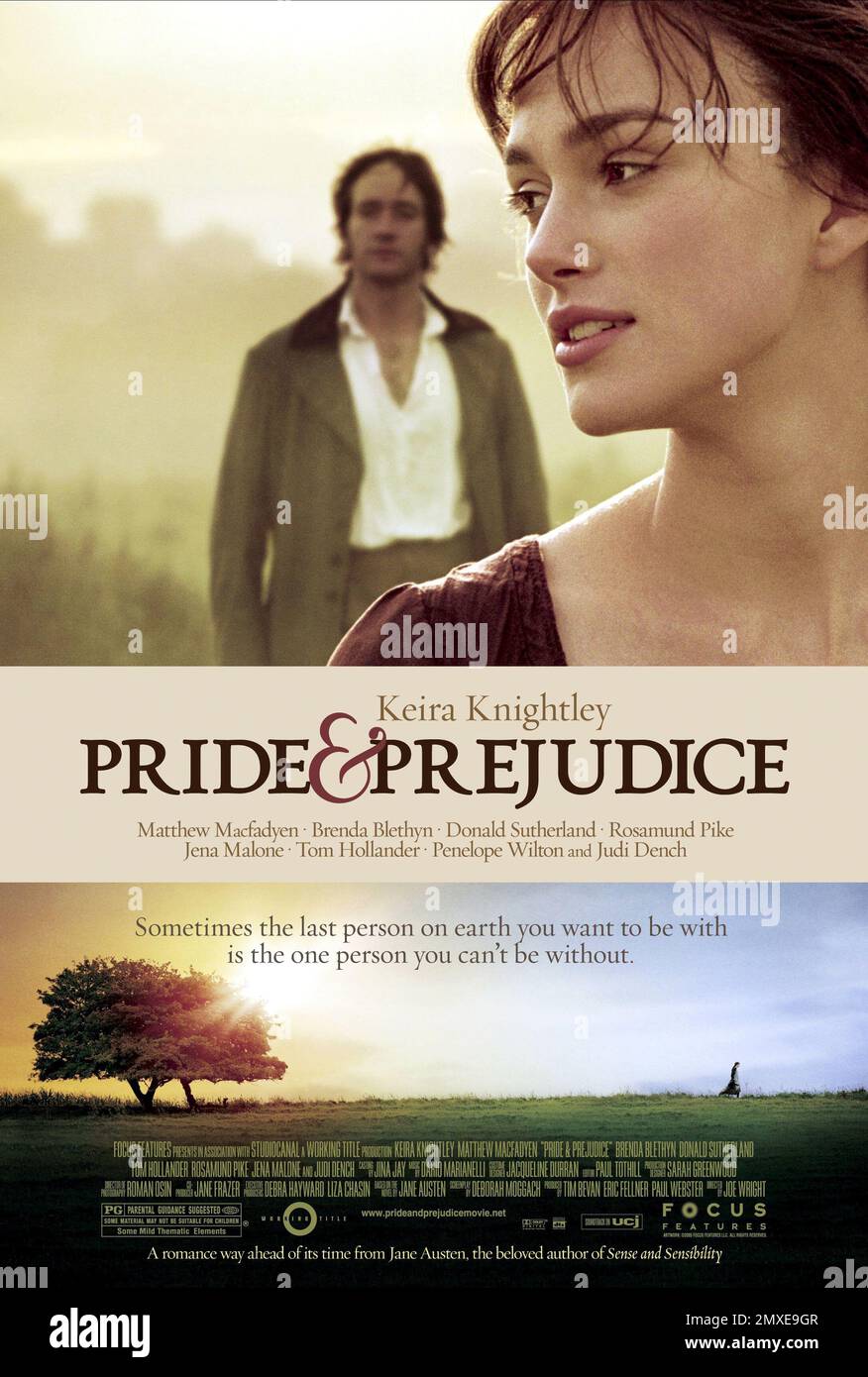 Pride & Prejudice film poster Stock Photo