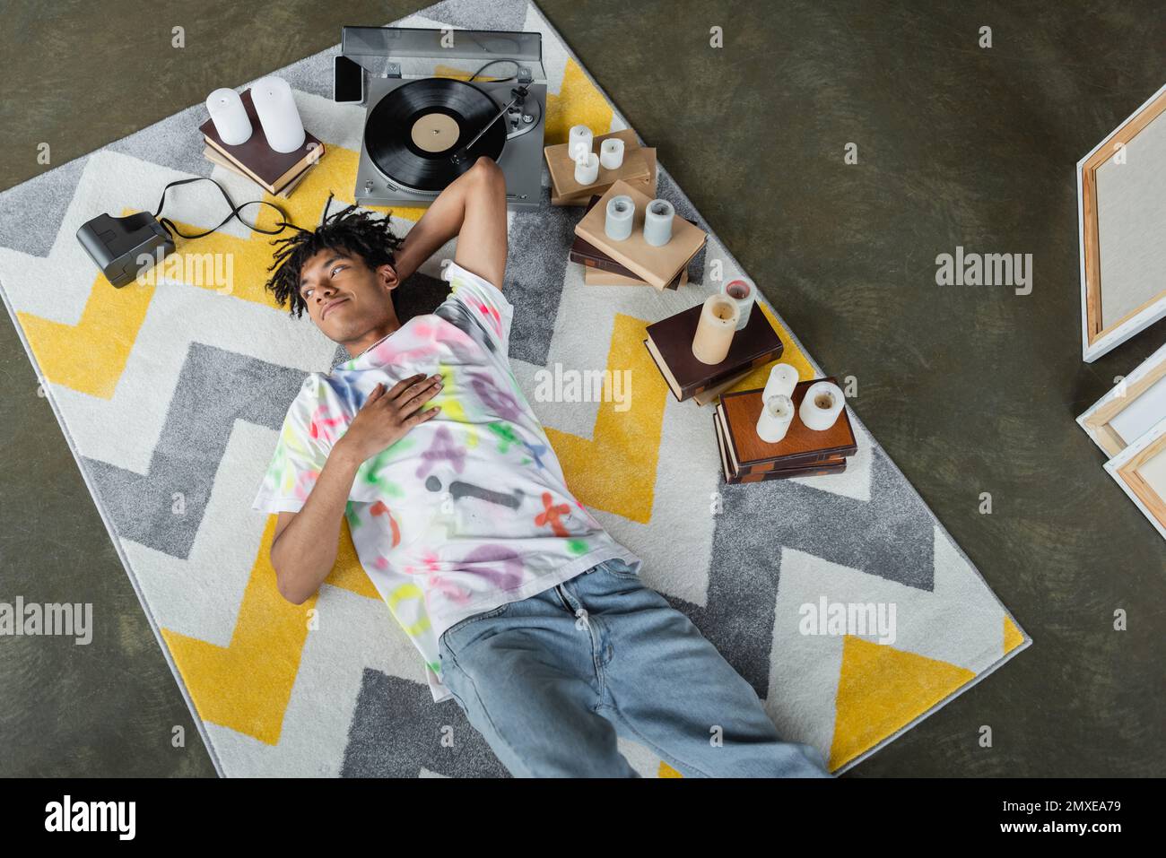 Top view african american player hi-res stock photography and images ...