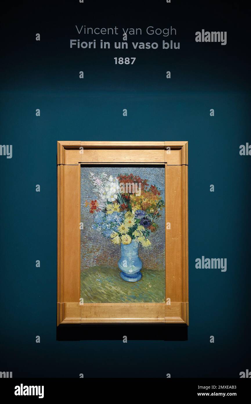 Flowers in blue vase. Museum: Art History Museum, Vienne. Author: jan  Brueghel the Elder Stock Photo - Alamy