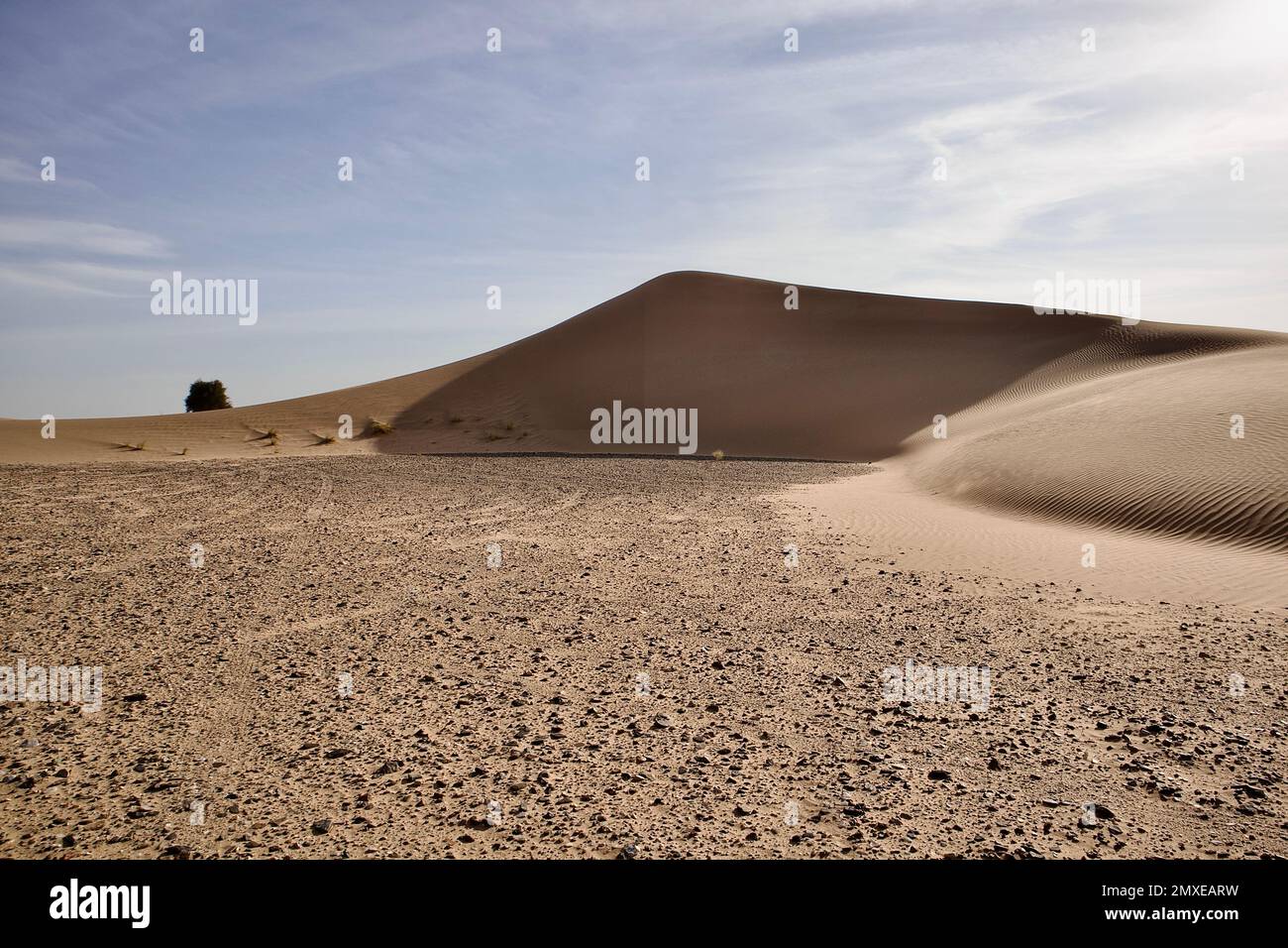 a Beautiful barren sandy dune Stock Photo