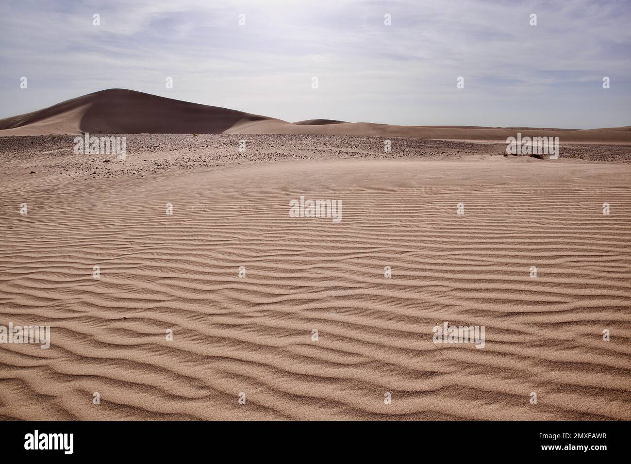 a  Beautiful barren sandy dune Stock Photo