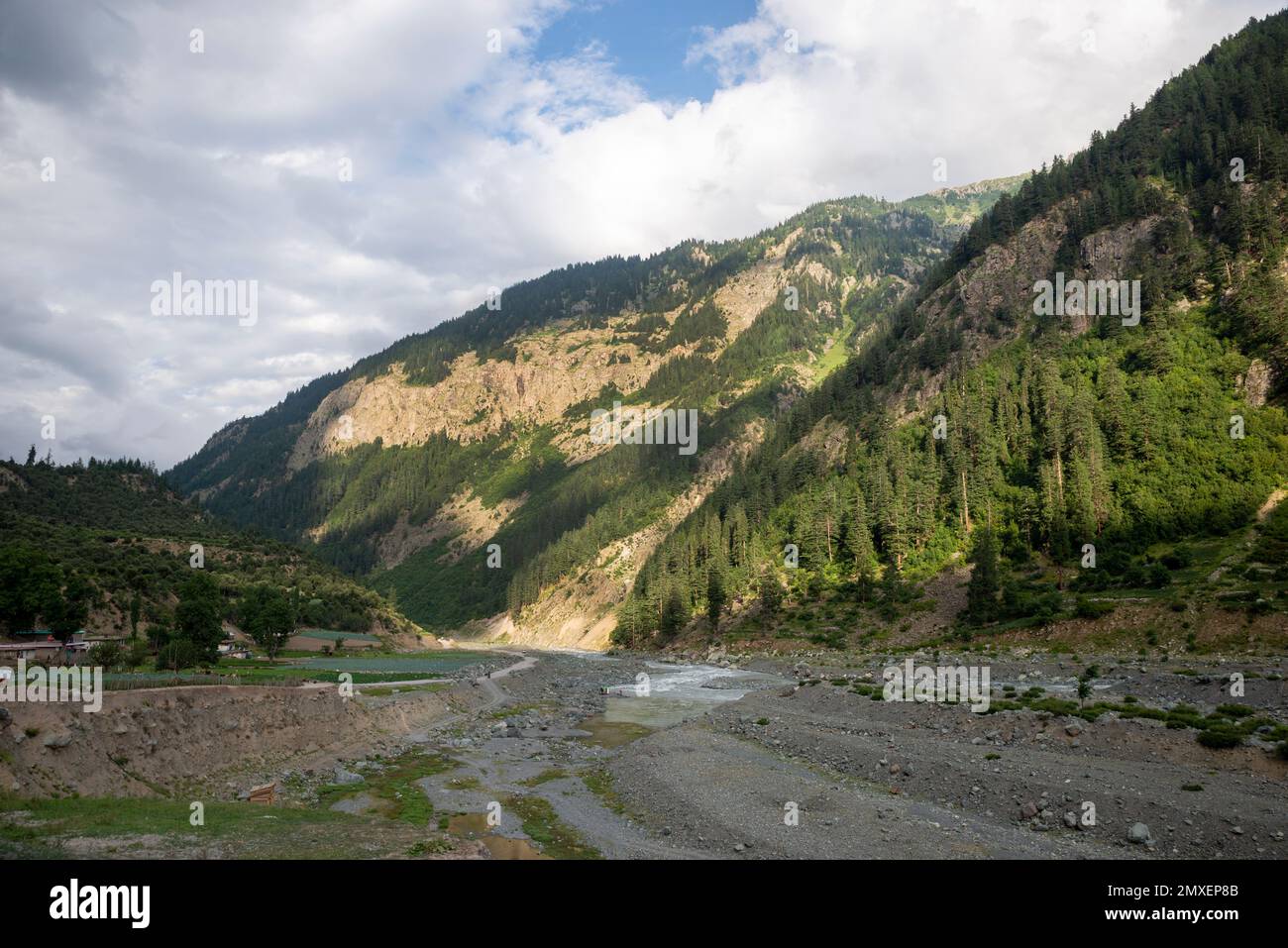 Mountainous landscape in Swat Valley, Pakistan Stock Photo