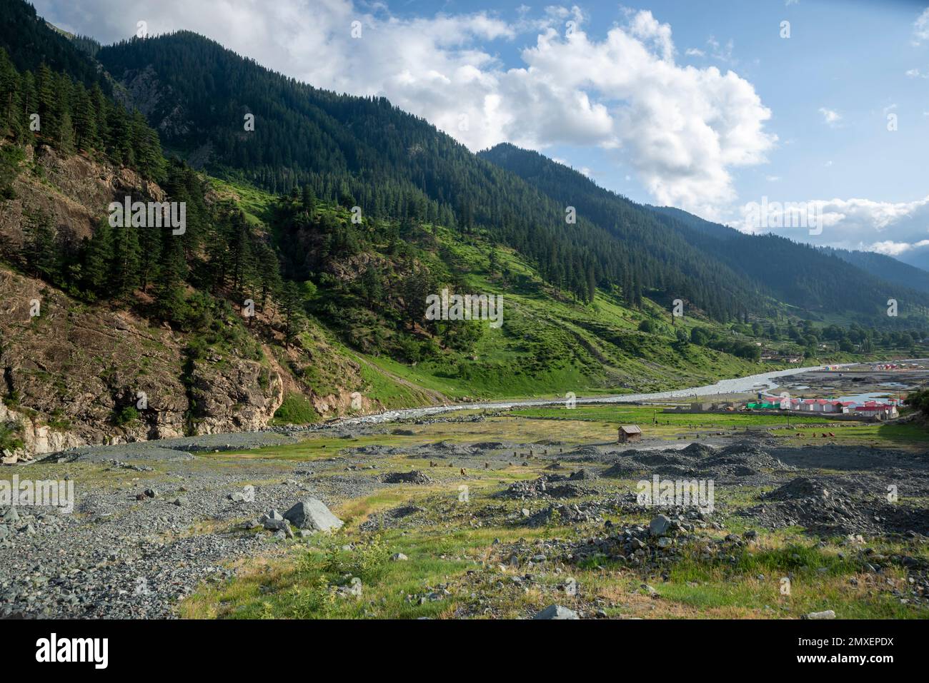 Mountainous landscape in Swat Valley, Pakistan Stock Photo