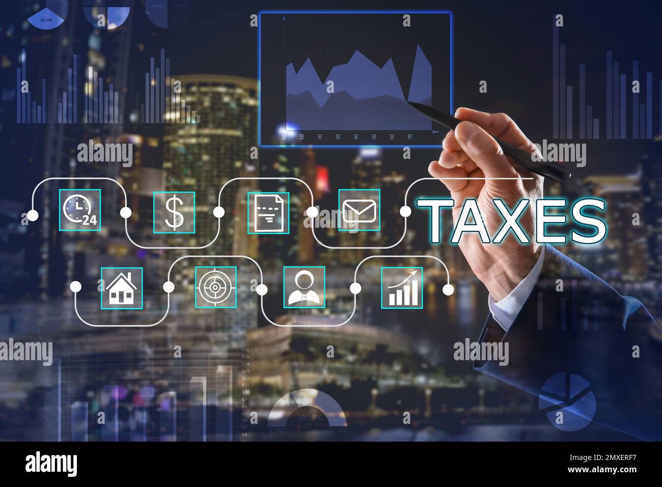 Graphic charts tax hi-res stock photography and images - Alamy