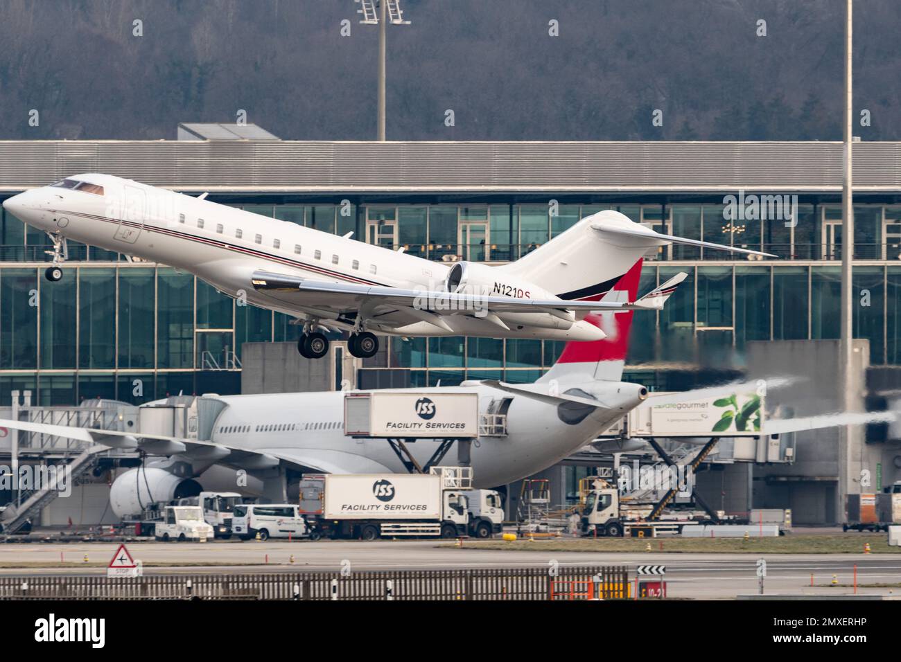 Zurich, Switzerland, January 20, 2023 Bombardier Global 6500 business