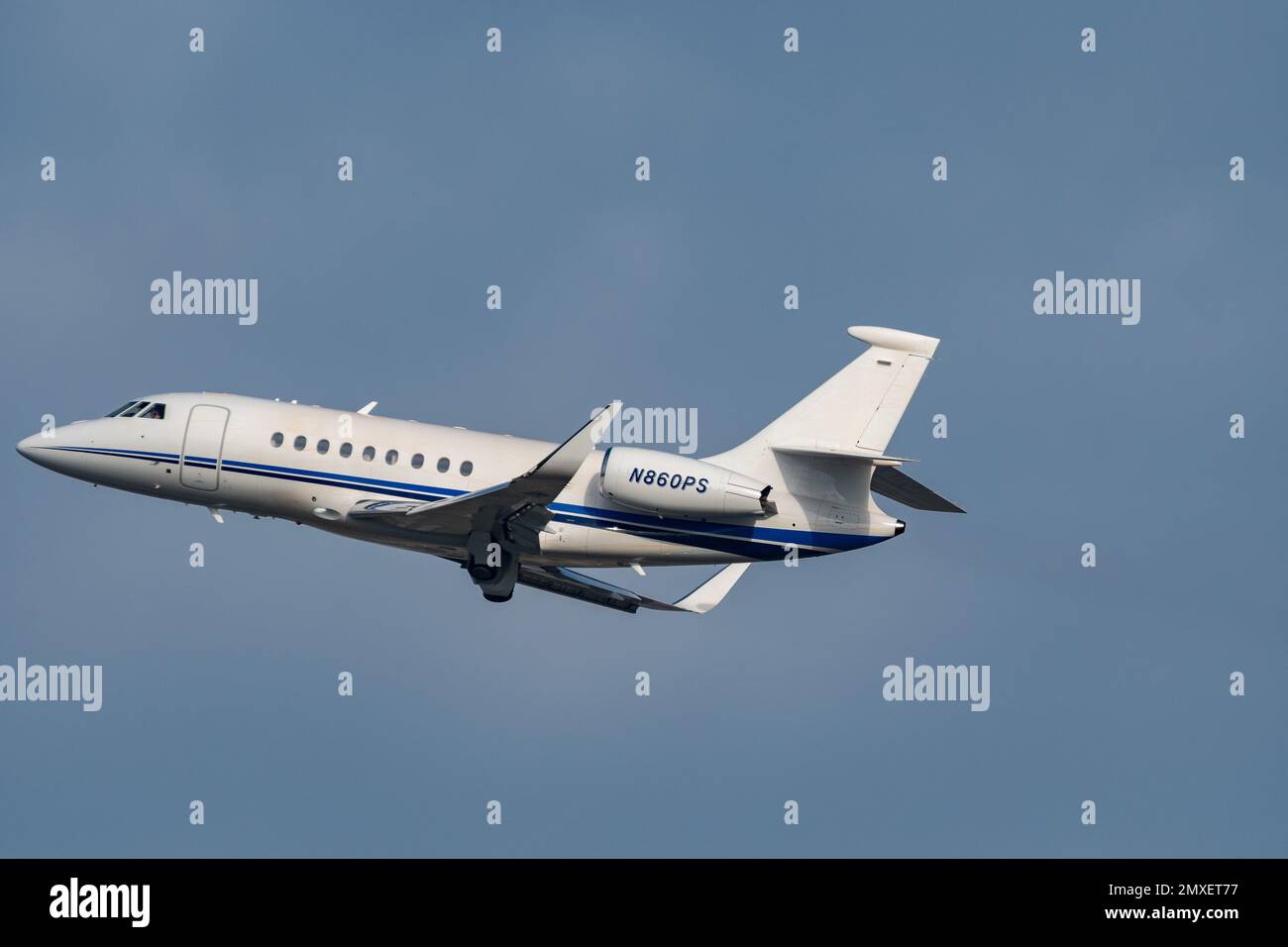 Zurich, Switzerland, January 20, 2023 Dessault Falcon 2000LX business ...