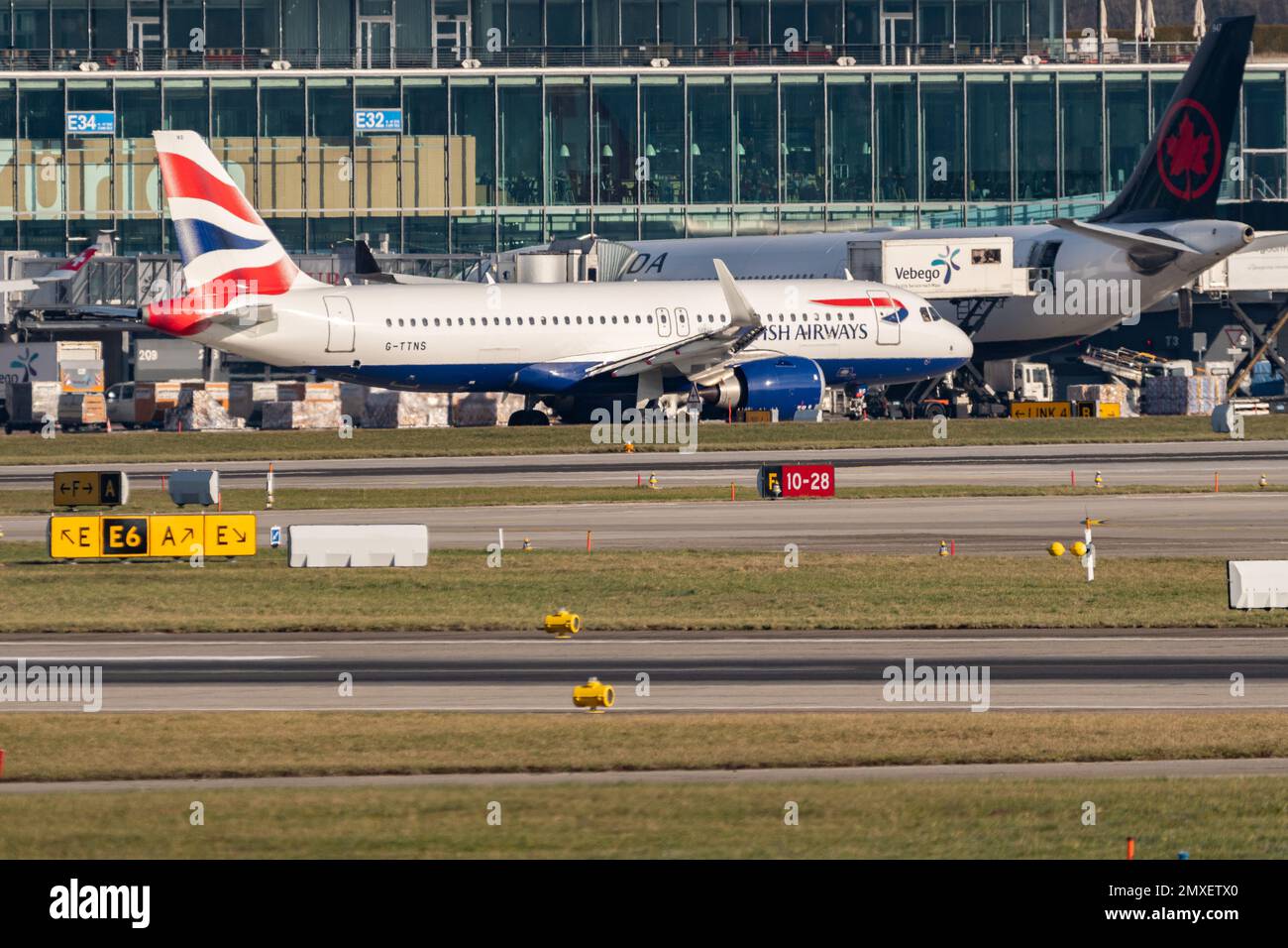 Zurich, Switzerland, January 20, 2023 British airways Airbus A320251N
