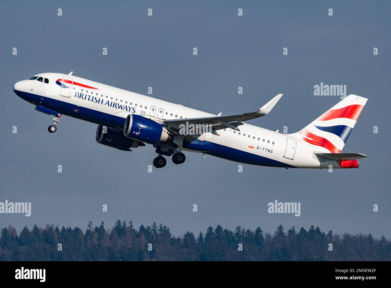 Zurich, Switzerland, January 20, 2023 British airways Airbus A320-251N ...
