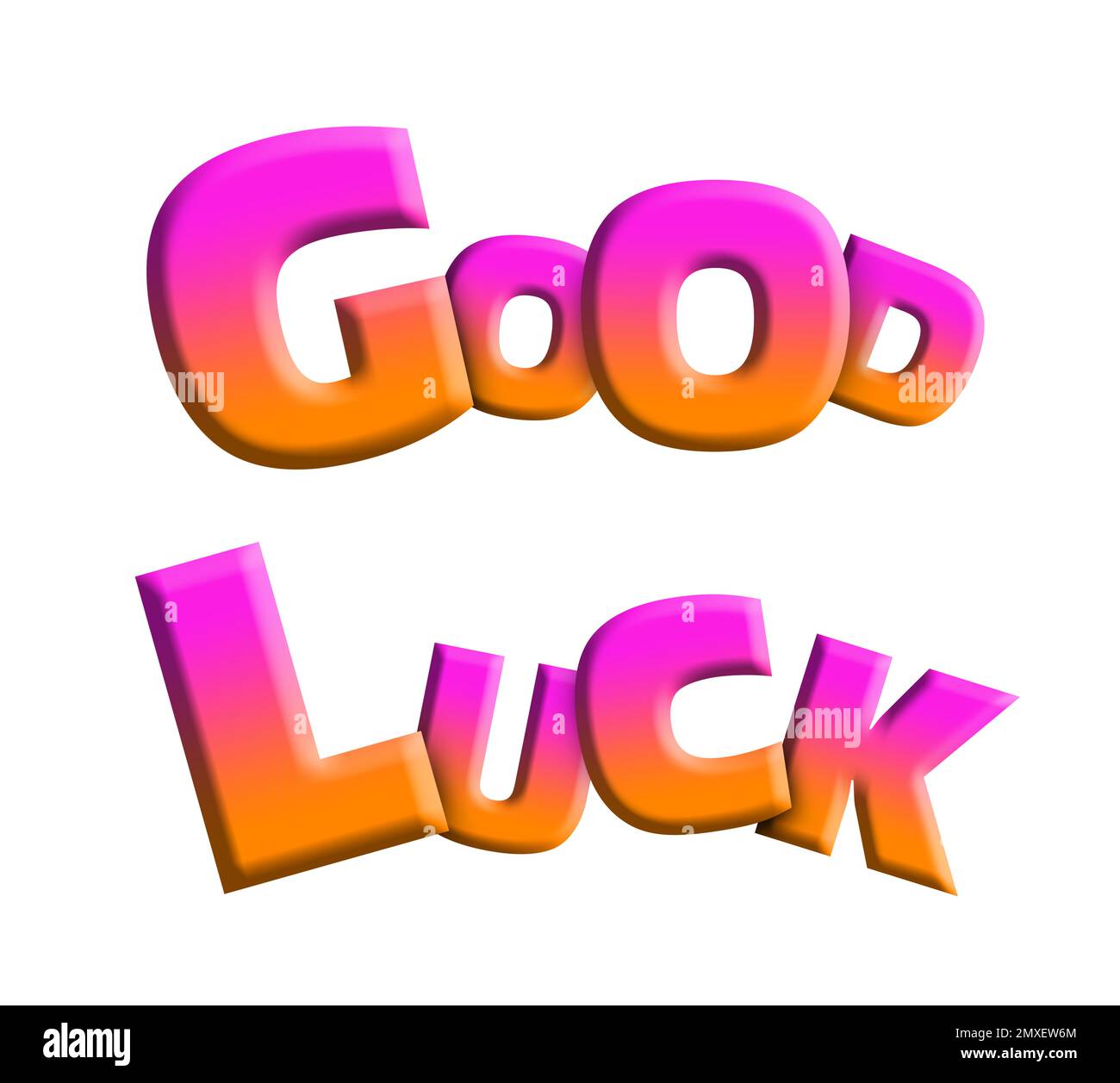 Good luck wish. Creative card with text Stock Photo