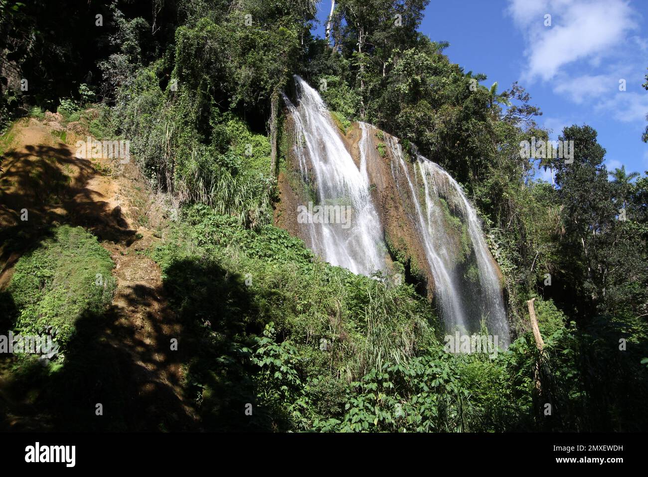 A beautiful waterfall in Parque Guanayara, Cuba Stock Photo
