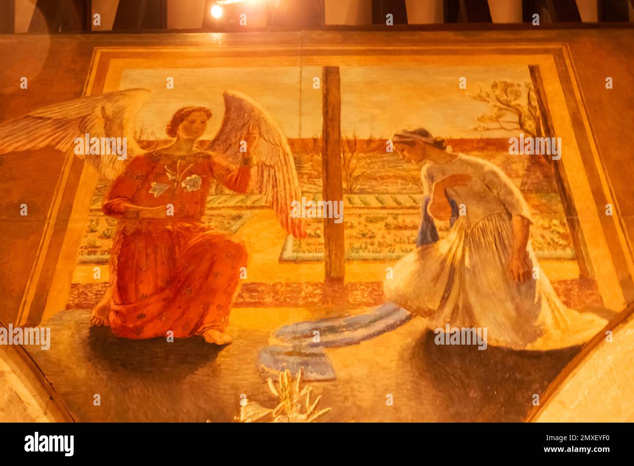 England, East Sussex, Berwick, Berwick Church, Interior Murals Painted by Vanessa Bell and Duncan Grant *** Local Caption ***  UK,United Kingdom,Great Stock Photo