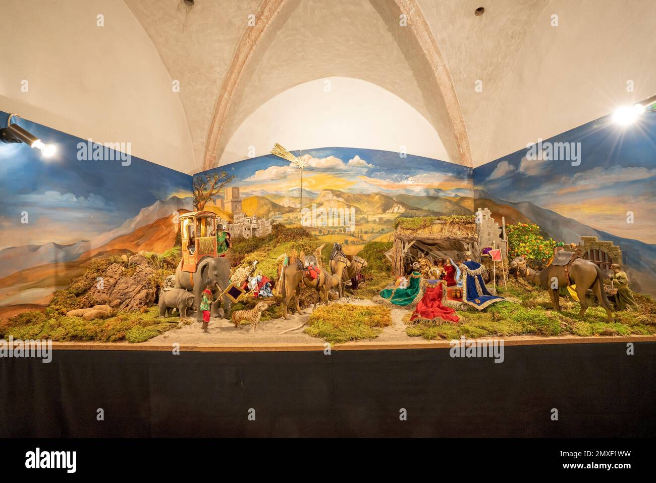 die Weihnachtskrippe in der Turmkapelle - Stiftskirche in Laufen im