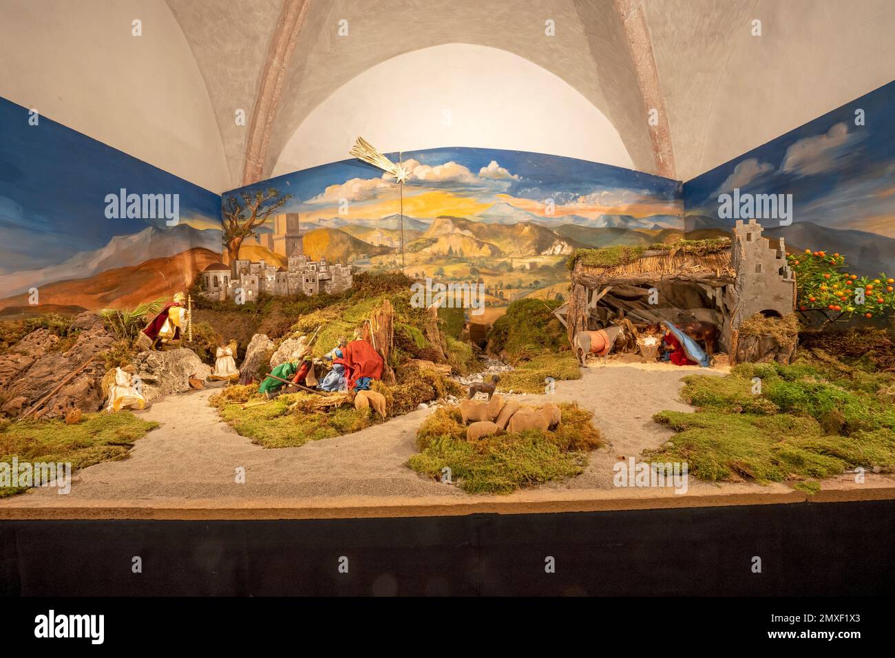 die Weihnachtskrippe in der Turmkapelle - Stiftskirche in Laufen im