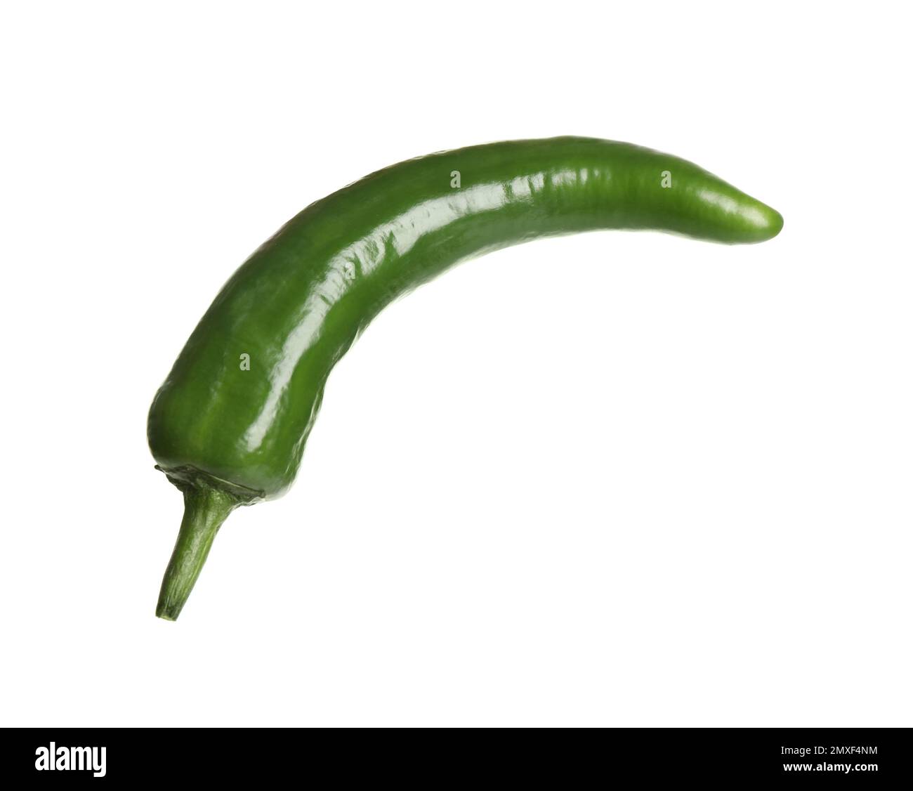 Green hot chili pepper isolated on white Stock Photo - Alamy