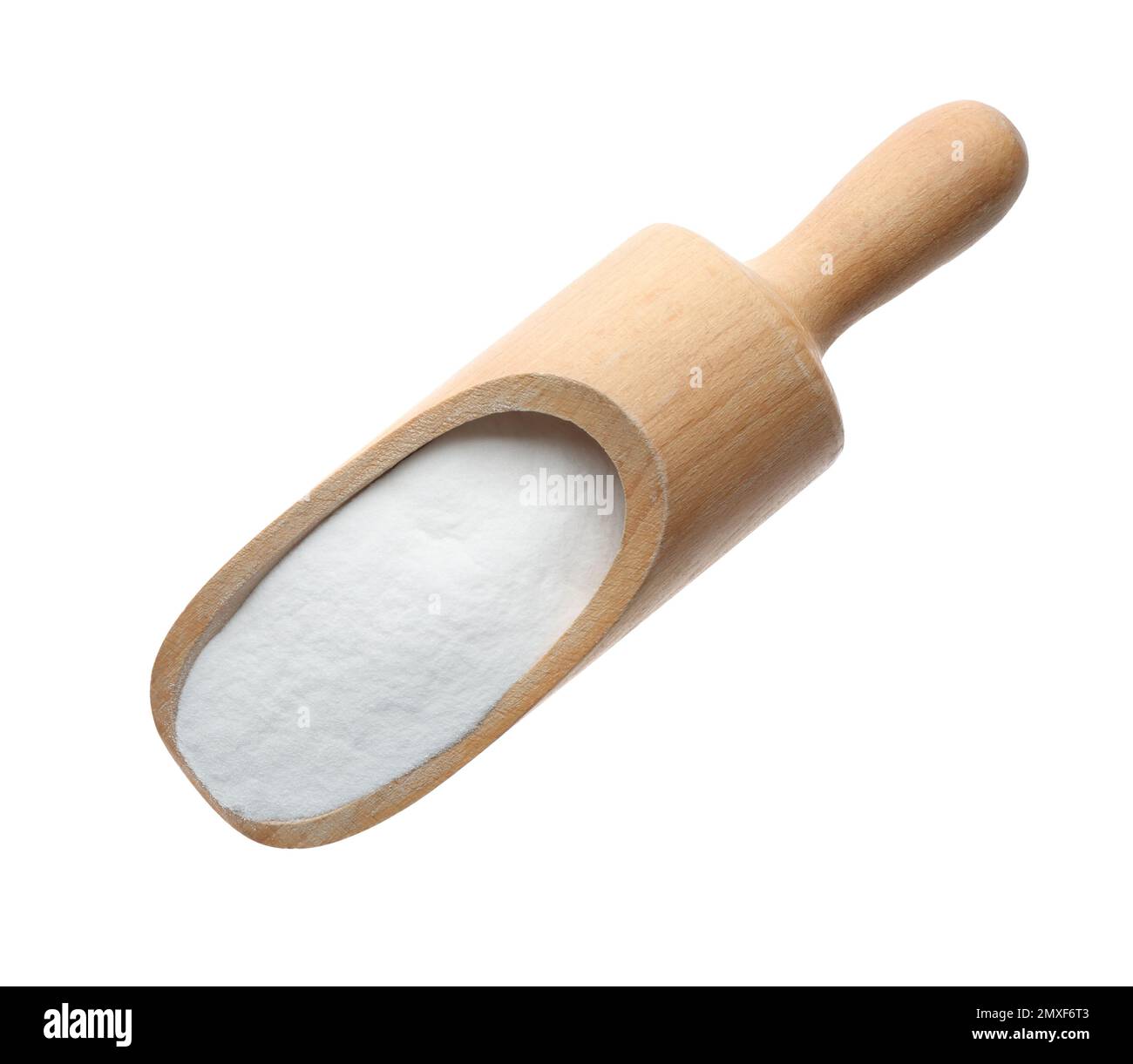 Wooden scoop of baking soda isolated on white Stock Photo Alamy