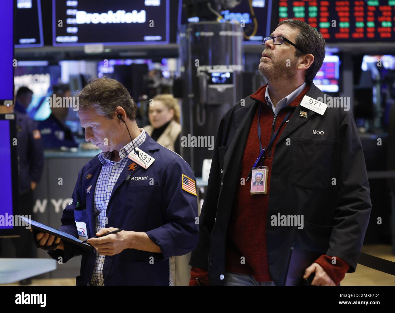 New York, United States. 02nd Feb, 2023. Traders work on the floor of the New York Stock Exchange on Wall Street in New York City on Friday, February 3, 2023. A jobs report showed that the US economy added 517,000 jobs in January. Photo by John Angelillo/UPI Credit: UPI/Alamy Live News Stock Photo