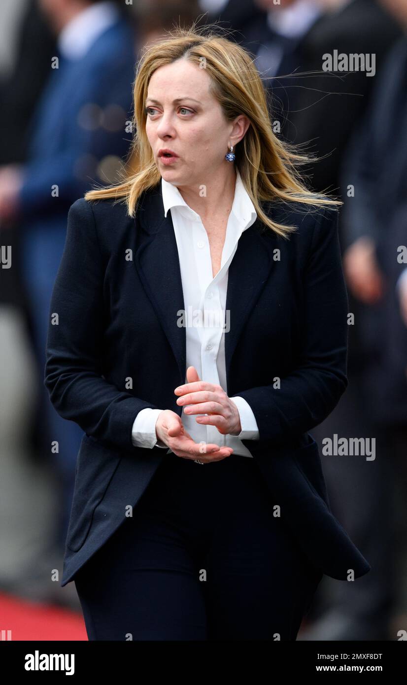 Berlin, Germany. 03rd Feb, 2023. Meloni, Prime Minister of