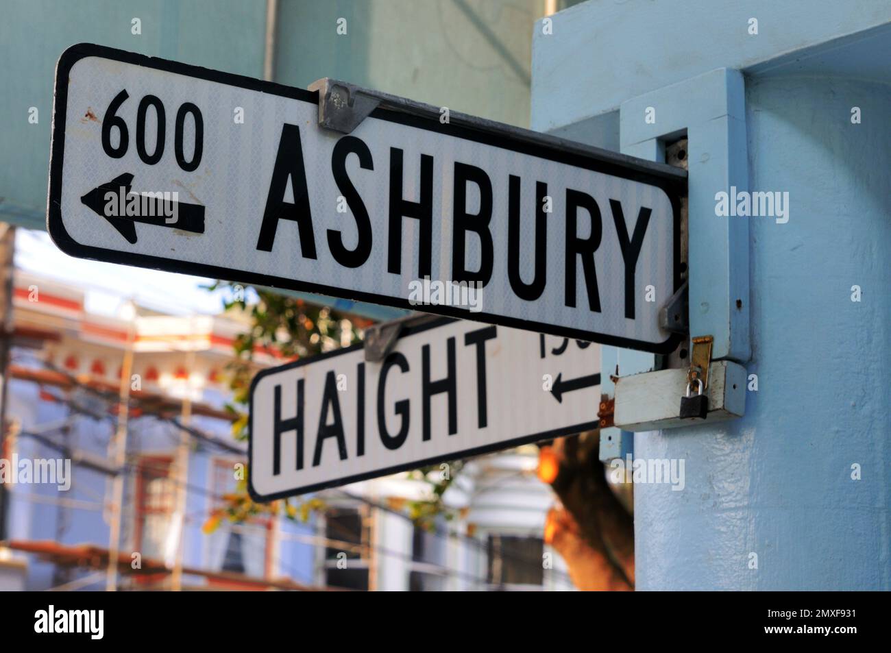 Haight-Ashbury captures the vibrant essence of hippie culture with its iconic architecture, colorful street art, and free-spirited lifestyle. Stock Photo