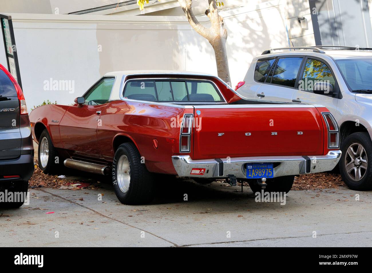 Vintage Ford Ranchero in the Streets of San Francisco, with custom Hoosier wheels. Stock Photo