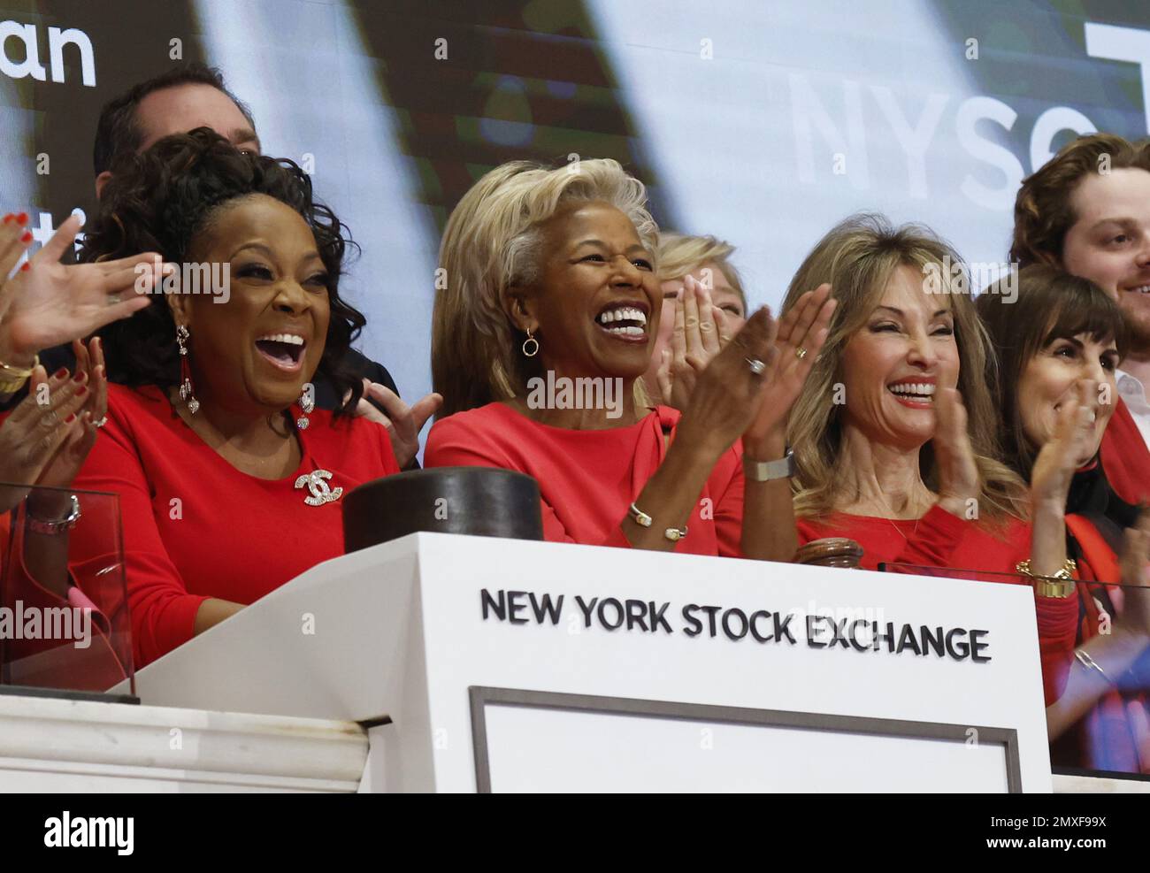 New York, United States. 02nd Feb, 2023. Susan Lucci and Star Jones join representative sof the American Heart Association when they ring the Opening Bell at the New York Stock Exchange on Wall Street in New York City on Friday, February 3, 2023. A jobs report showed that the US economy added 517,000 jobs in January. Photo by John Angelillo/UPI Credit: UPI/Alamy Live News Stock Photo