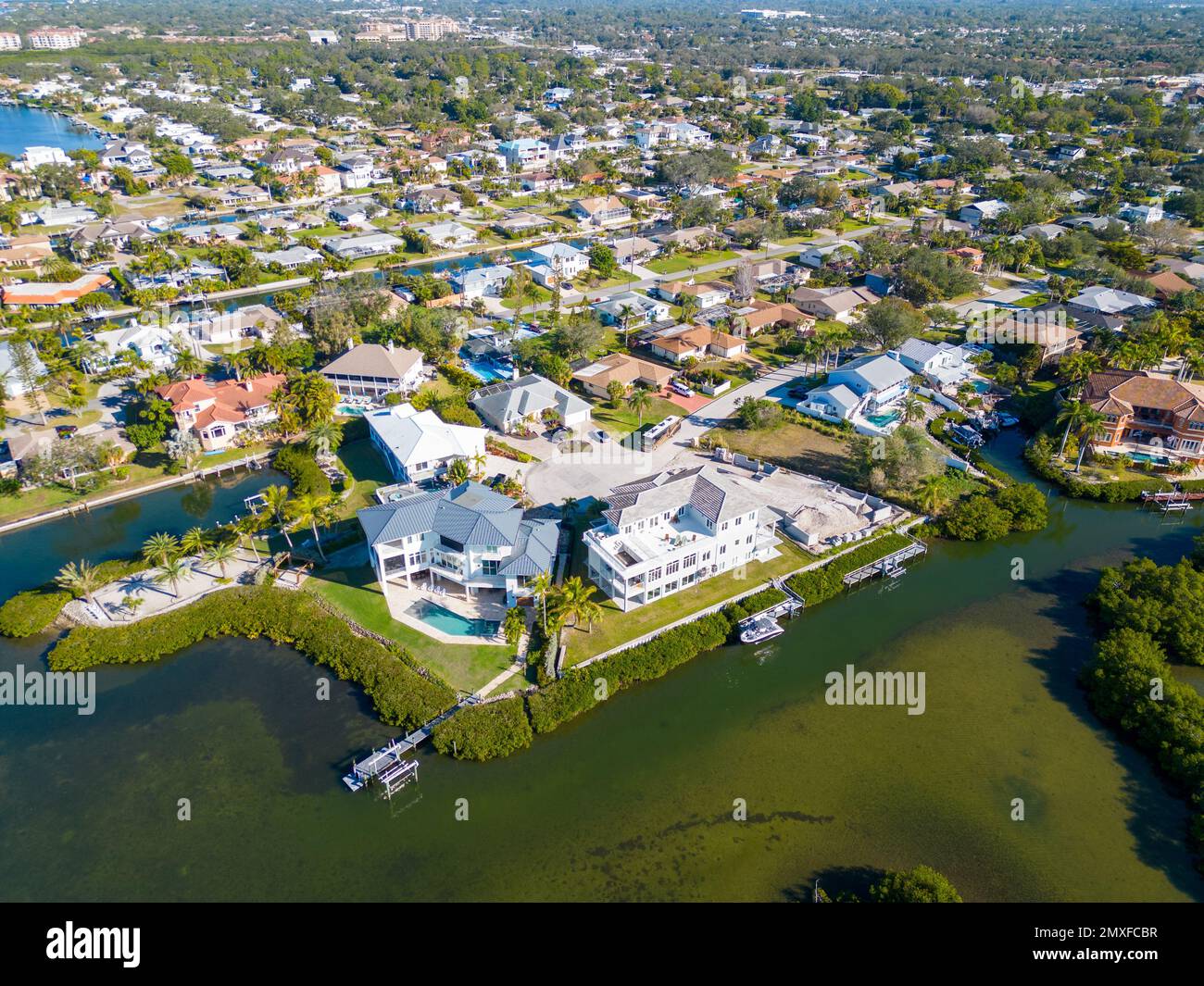Aerial photo luxury real estate Sarasota Florida USA Stock Photo Alamy