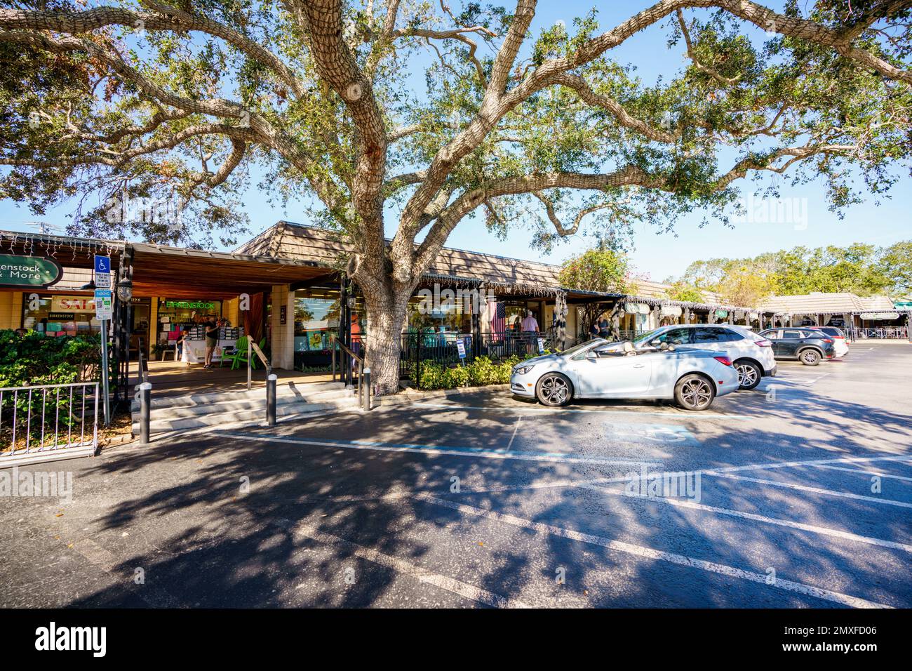 Siesta Key, FL, USA January 30, 2023 Shops at Ocean Boulevard plaza
