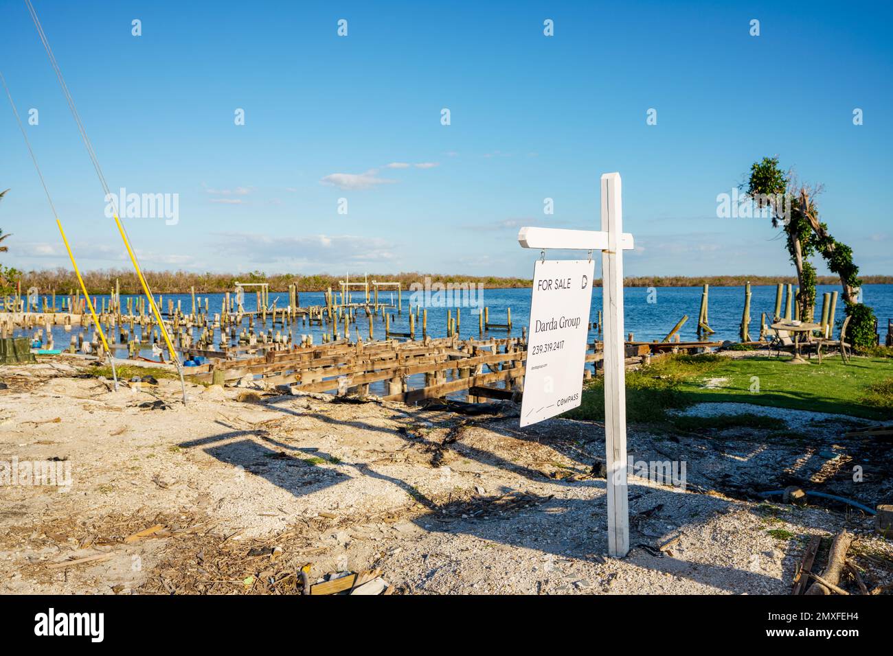 Matlacha, FL, USA January 30, 2023 Photo of Matlacha aftermath