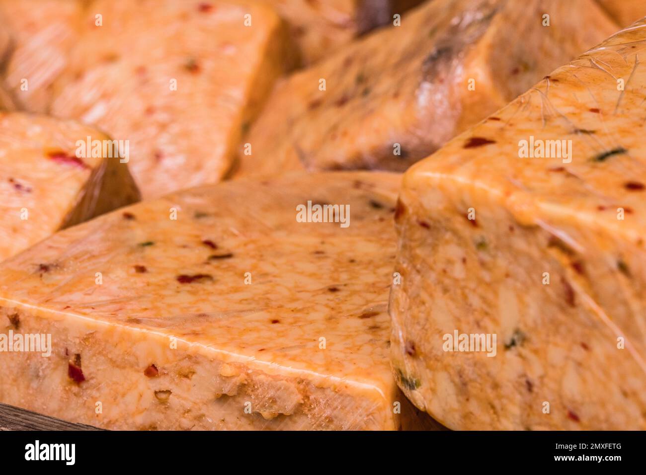Organic artisan cheese on sale at a food festival at Waddesdon Manor in