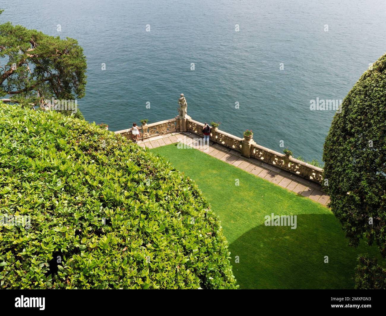 Lenno, Italy - May 31, 2018: Park and Villa del Balbianello at Como lake. Stock Photo