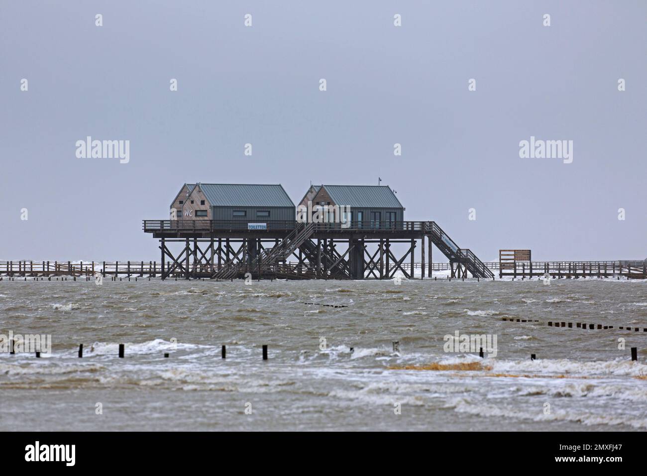 Stilt houses on the beach of Sankt PeterOrding / St. PeterOrding