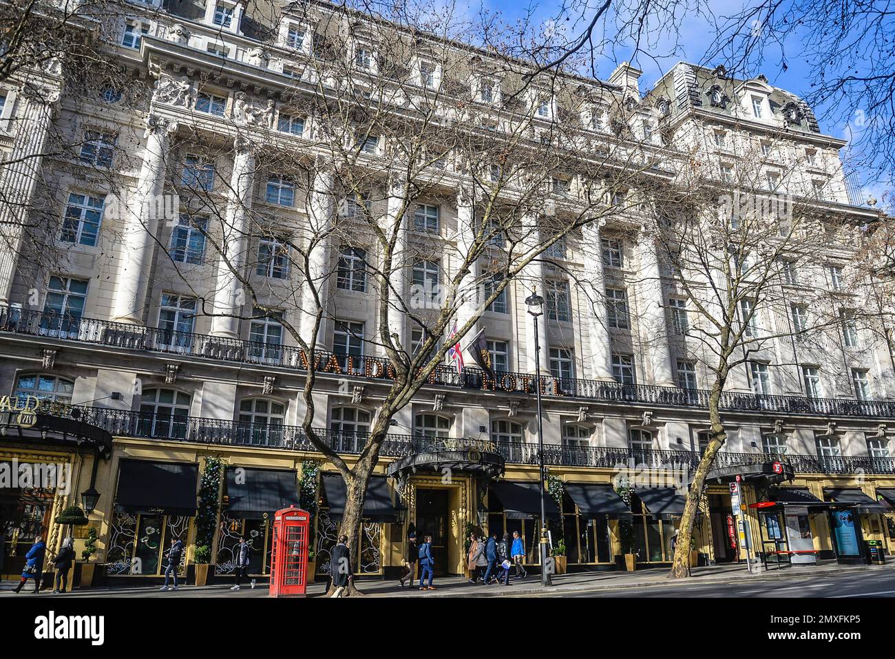 The Waldorf Hilton hotel on Aldwych, London, England, UK Stock Photo ...