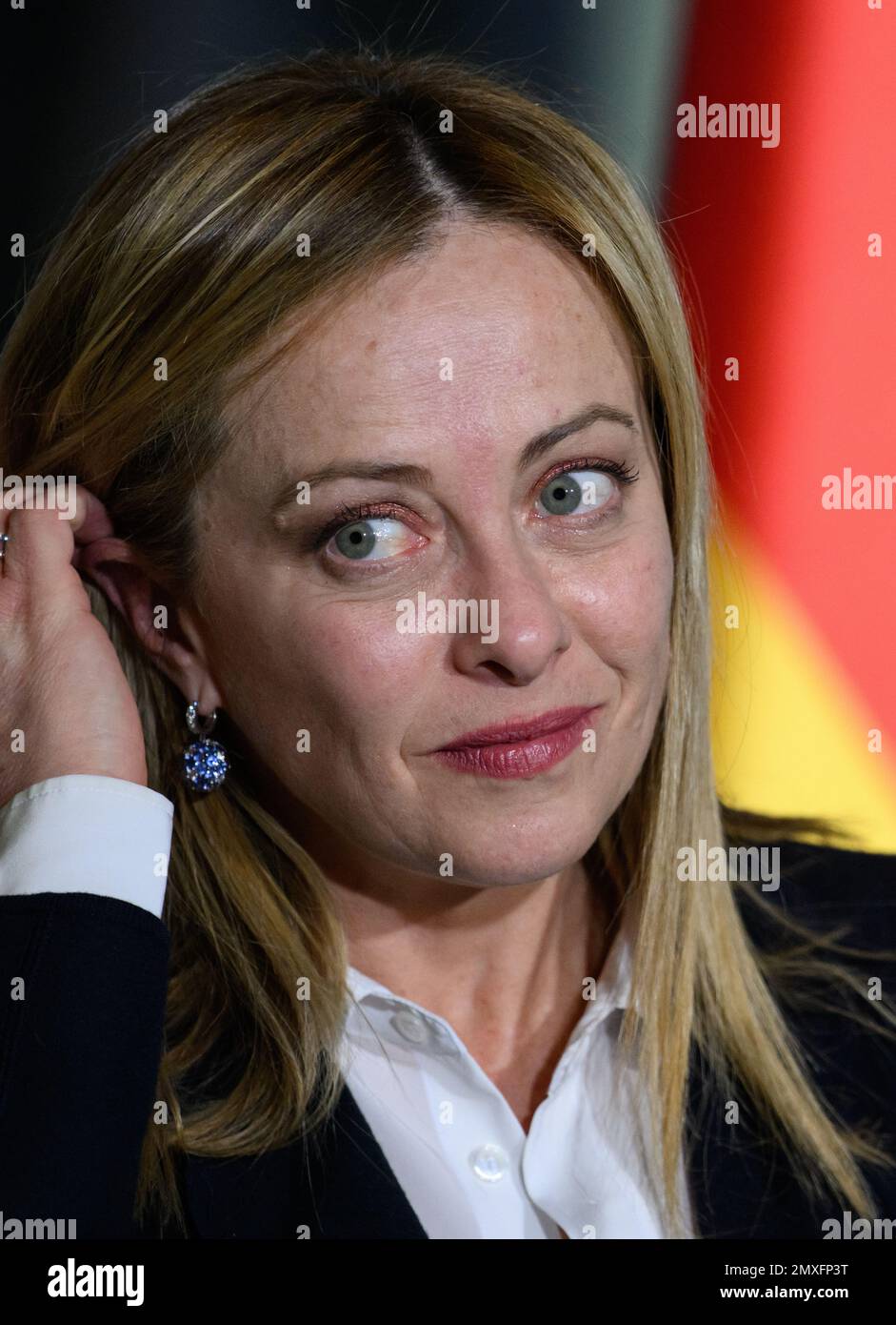 Berlin, Germany. 03rd Feb, 2023. Meloni, Prime Minister of
