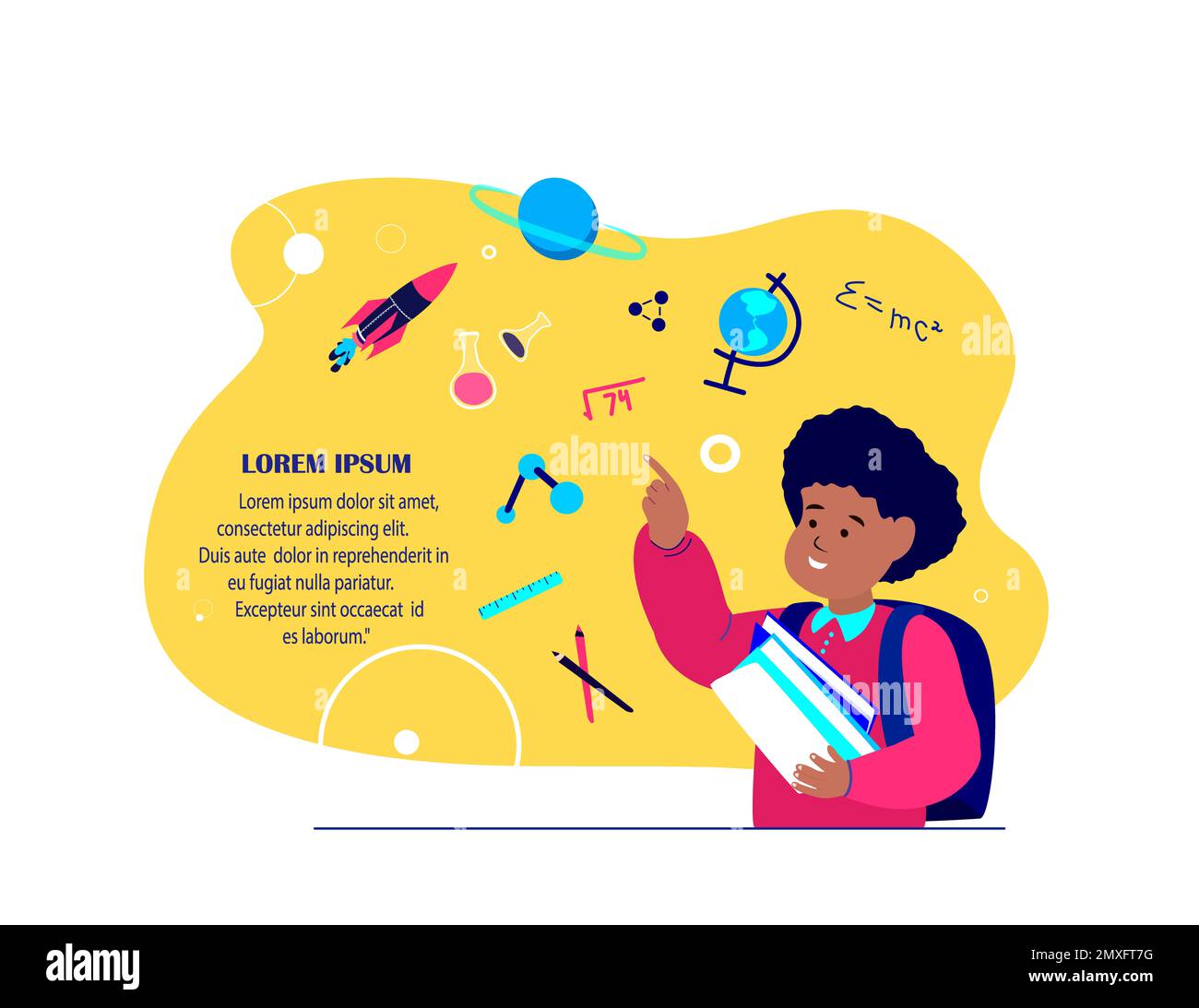 Child backpack home Cut Out Stock Images Pictures Alamy