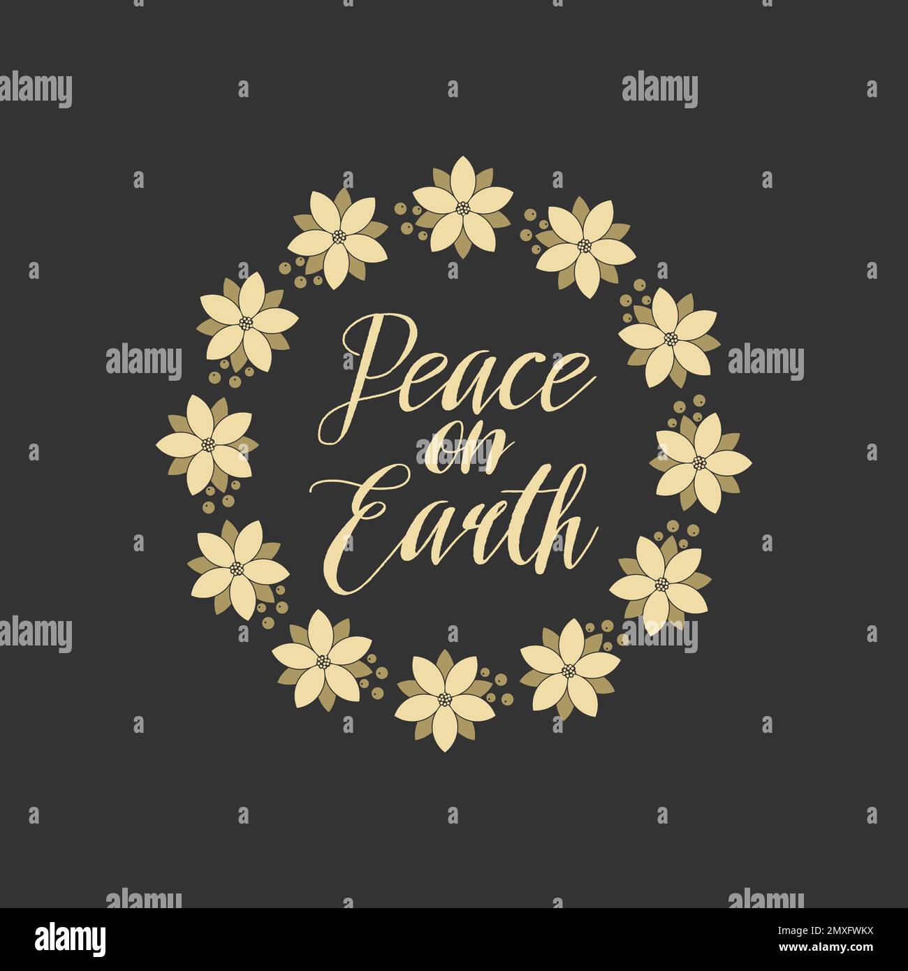 Wreath Inscription Christmas vector illustration. A festive Advent wreath and the ...