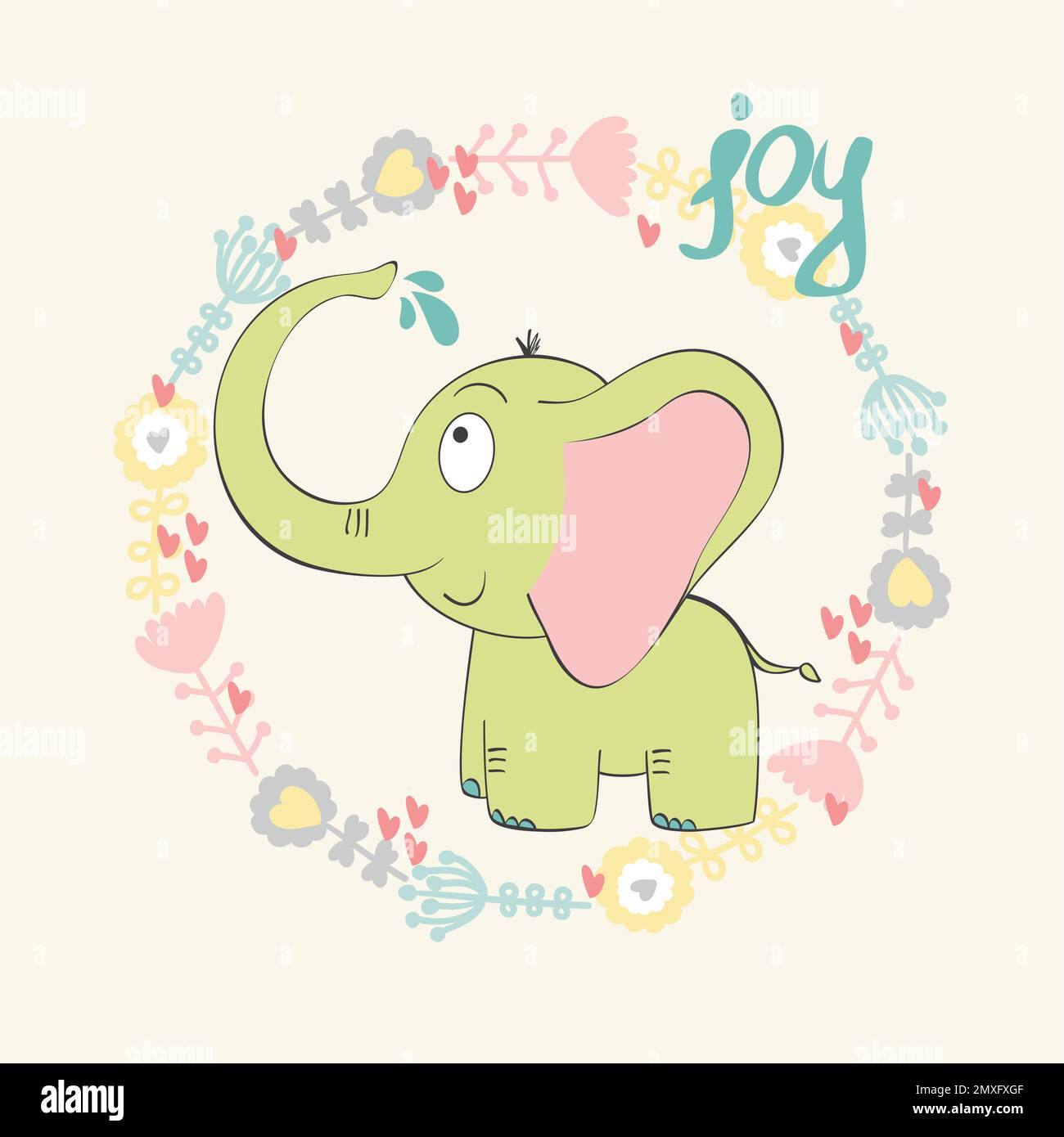 vector cartoon elephant Stock Vector Image & Art - Alamy