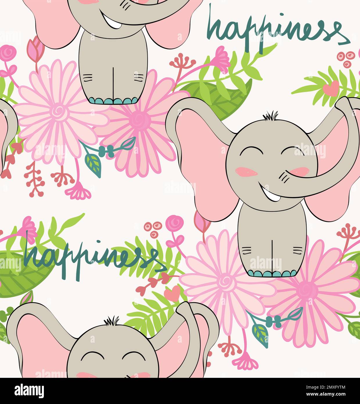 vector cartoon elephant Stock Vector Image & Art - Alamy