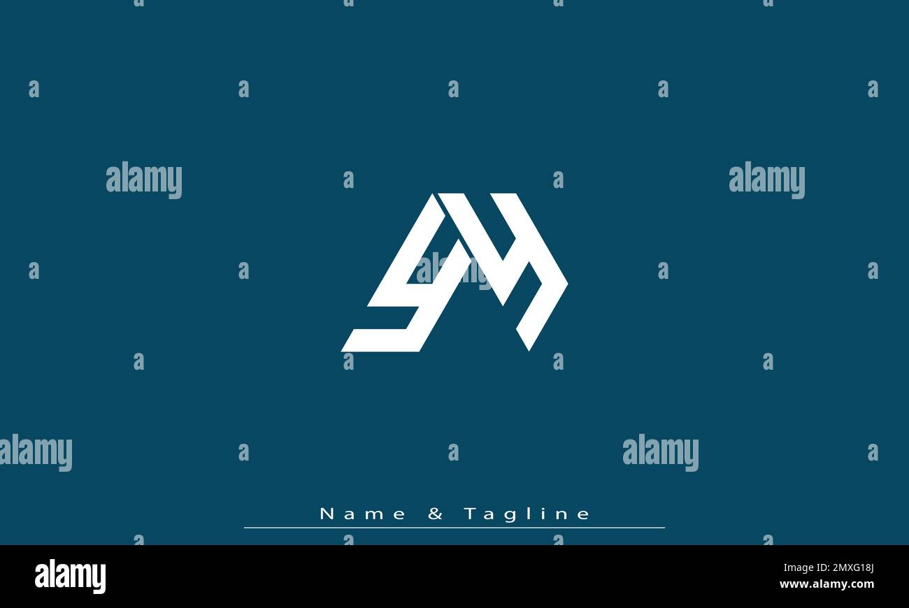 Alphabet letters Initials Monogram logo ZY , YZ Stock Vector