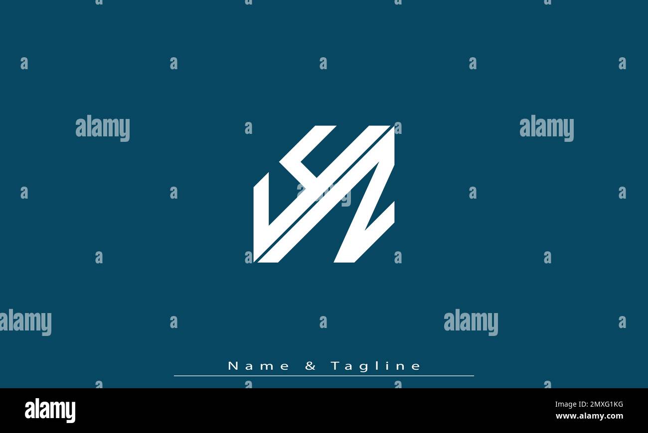 Alphabet letters Initials Monogram logo ZZ Stock Vector
