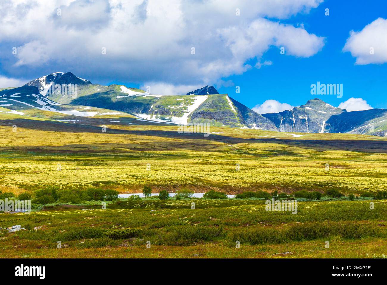 Beautiful mountain and landscape panorama with untouched nature rivers ...