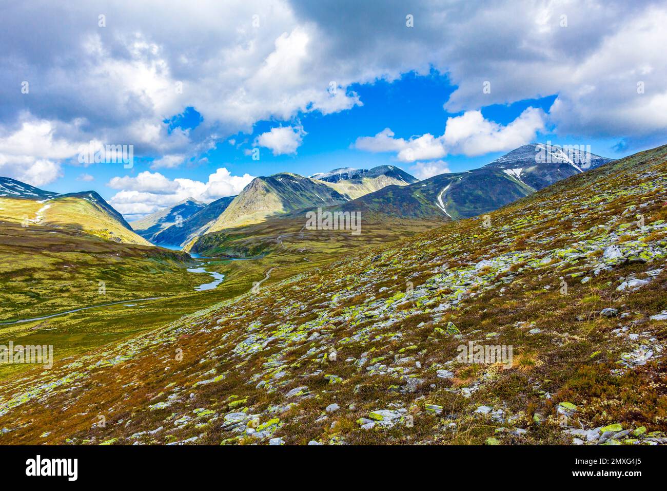 Beautiful mountain and landscape panorama with untouched nature rivers lakes and stones in Rondane National Park Ringbu Innlandet Norway in Scan Stock Photo - Alamy