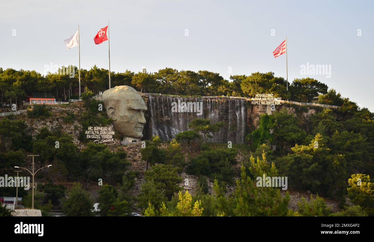 Ataturk Mask Antalya TURKEY Stock Photo Alamy