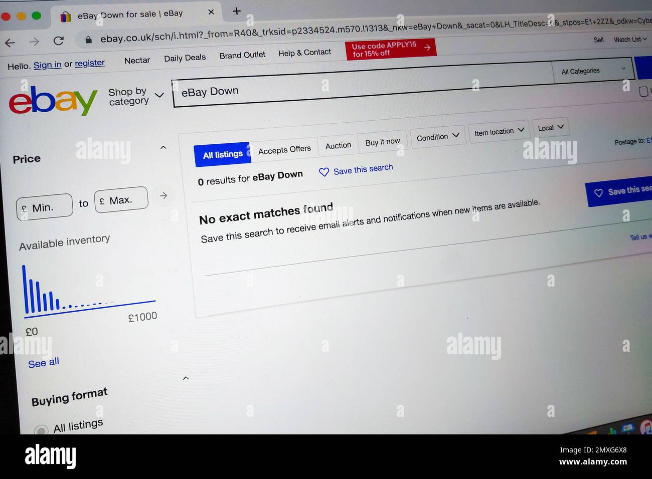 Ebay no listings hires stock photography and images Alamy