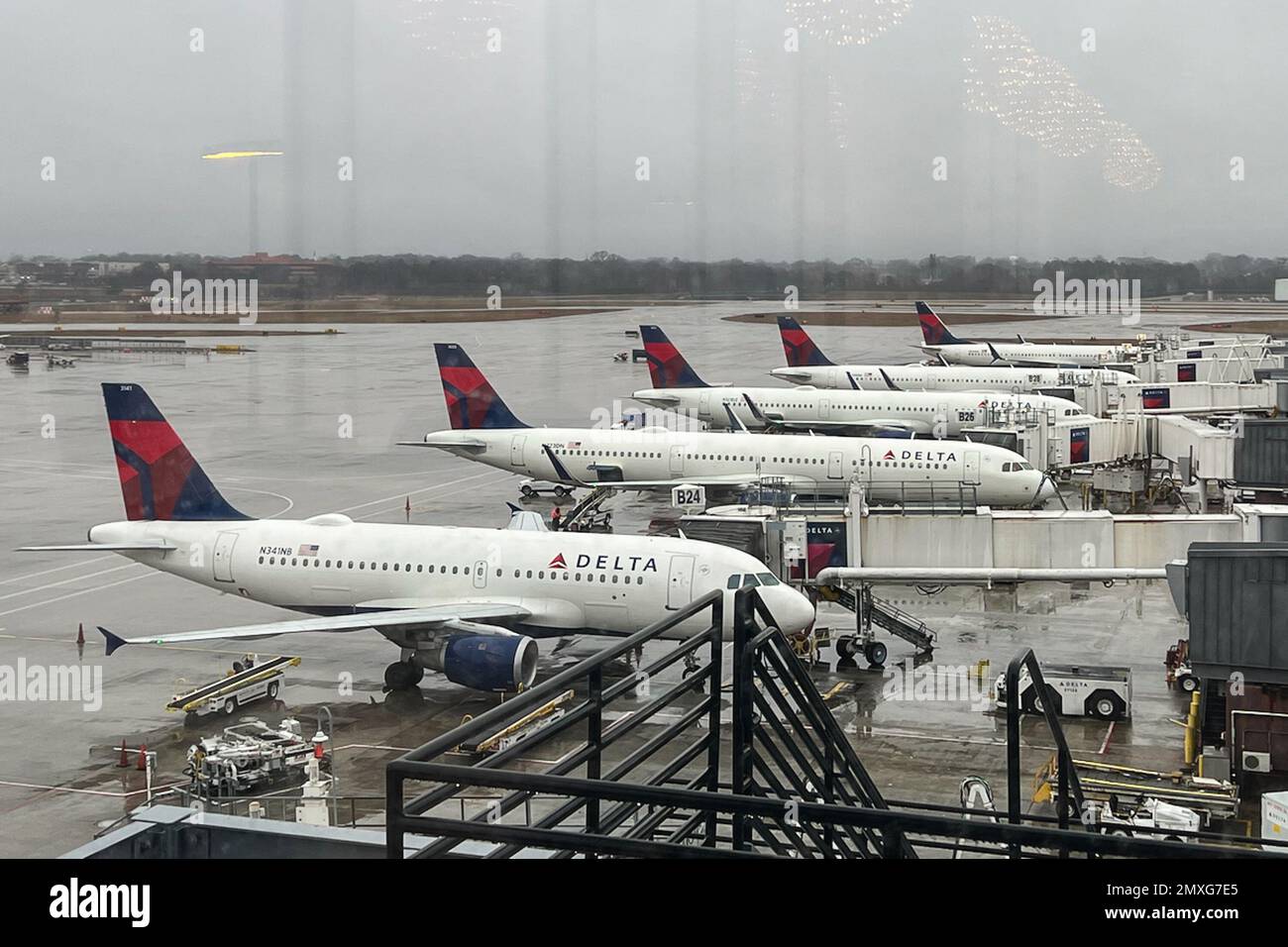 Delta planes sit outside Terminal S at HartsfieldJackson Atlanta