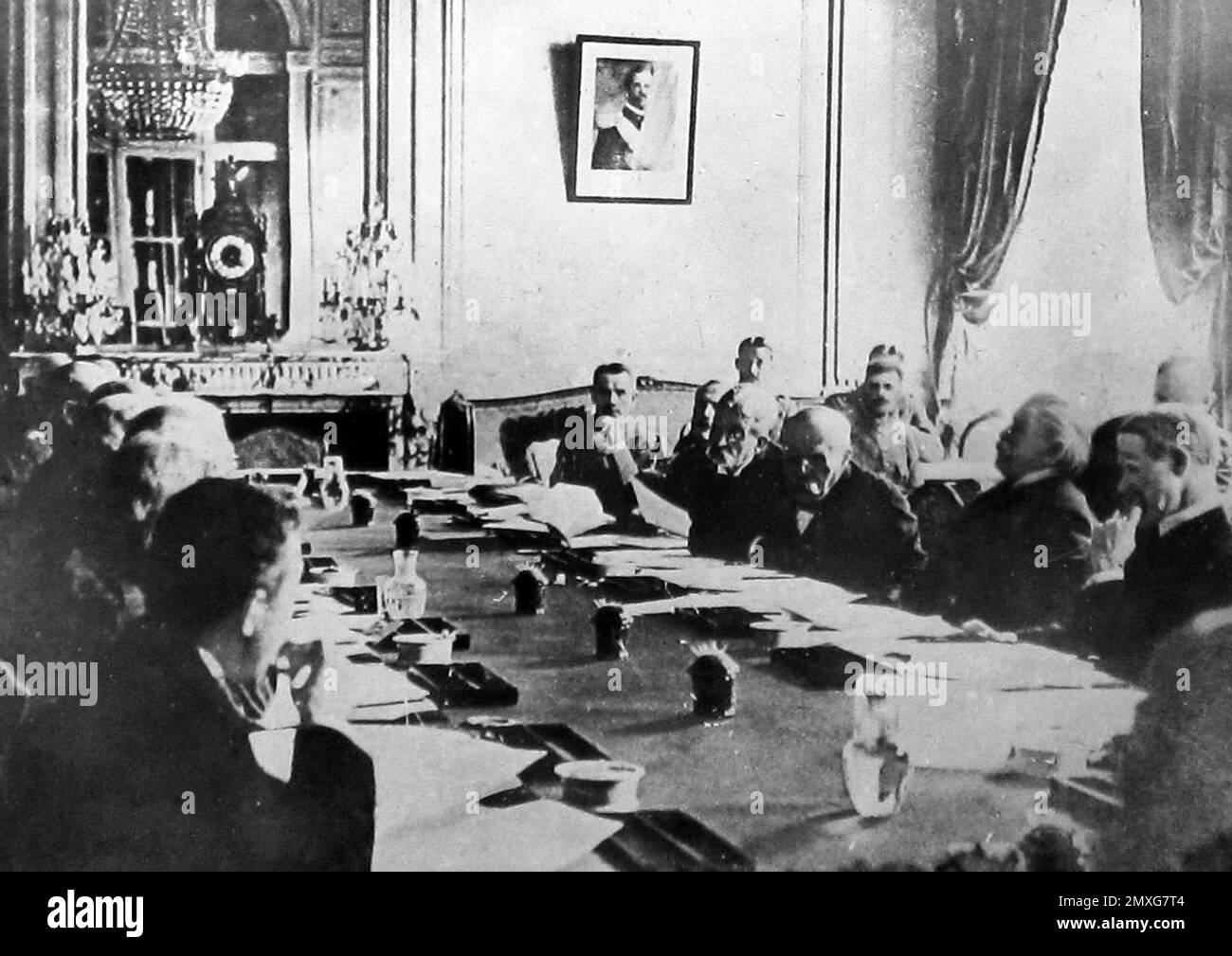 Paris Peace Conference, Versaille, 1919 Stock Photo